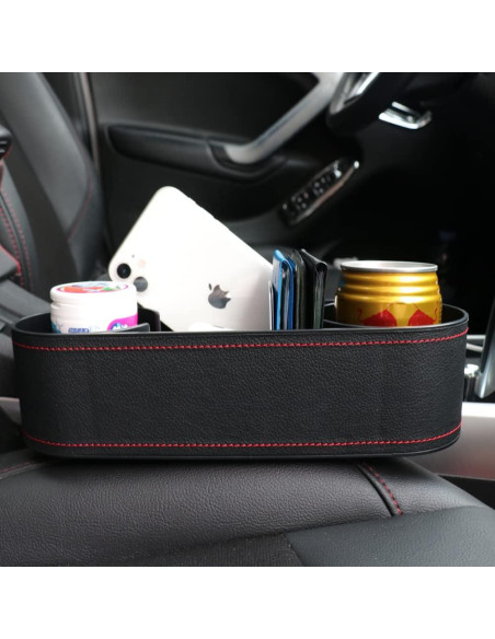 Organizador de espacio entre asientos CMWWYFC - Soporte para tazas y almacenamiento Organizador de espacio entre asientos CMWWYFC - Soporte para tazas y almacenamiento