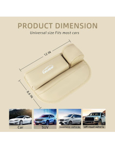 Organizador de Asientos de Coche Gluebar - Cuero Premium Negro 2