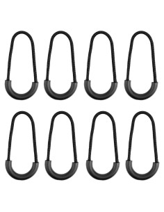 Tiradores de Cremallera Maosifang Negros de Nylon - 20 Piezas