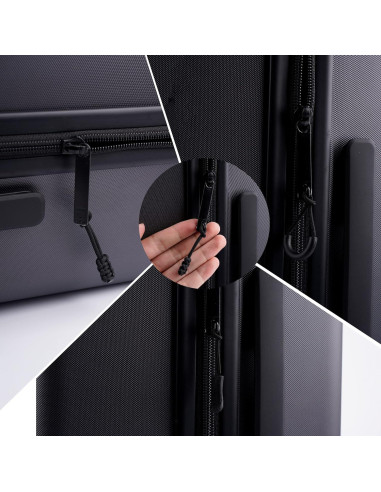 Tiradores de Cremallera Maosifang Negros de Nylon - 20 Piezas