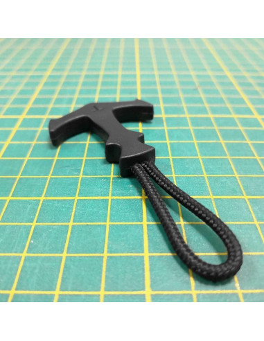 Tiradores de Cremallera de Paracord LDCRE 5 Piezas Negros