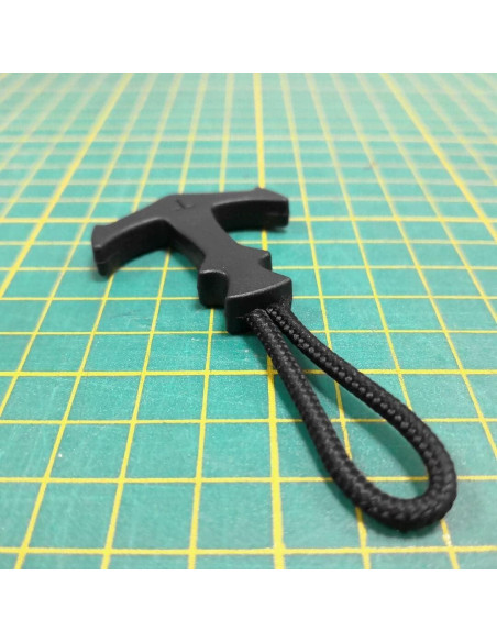 Tiradores de Cremallera de Paracord LDCRE 5 Piezas Negros