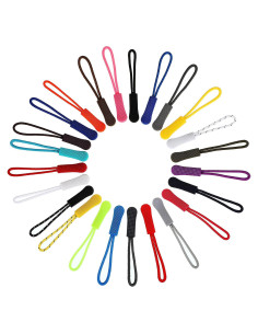 Tiradores de Cremallera WILLBOND 50 Piezas Cuerda Nylon 65mm