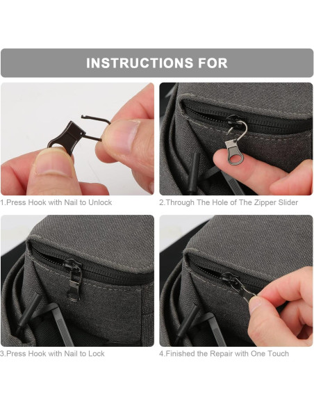 6 Tiradores de Cremallera Desmontables SAVITA - Reparación Rápida 6 Tiradores de Cremallera Desmontables SAVITA - Reparación Rápida