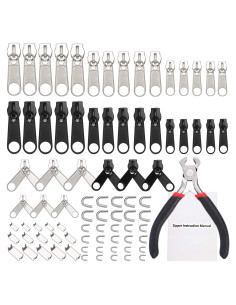 Kit de Reparación de Cremalleras 85 Piezas TecUnite Metal