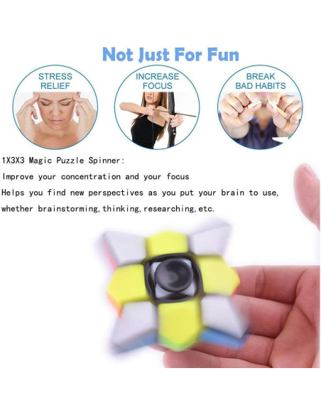 Cubo Mágico Fidget Anzmtosn 1x3x3 Alivio de Estrés