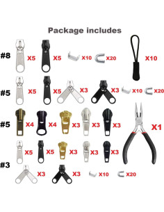 Kit de Reparación de Cremalleras 169 Piezas EuTengHao 2