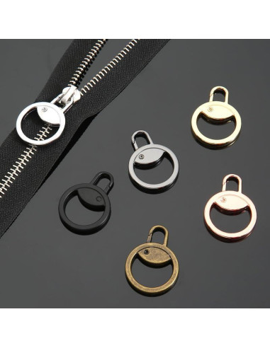 Tiradores de Cremallera Reemplazo Tapeta 6 Piezas 6 Colores