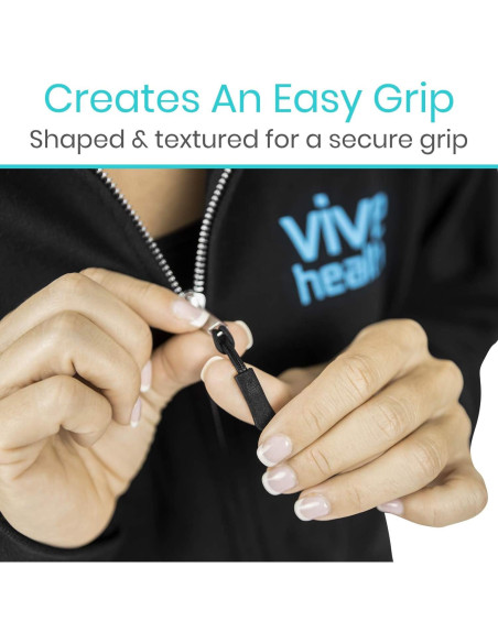 Tiradores de Cremallera Vive - Paquete de 10 Piezas Negros