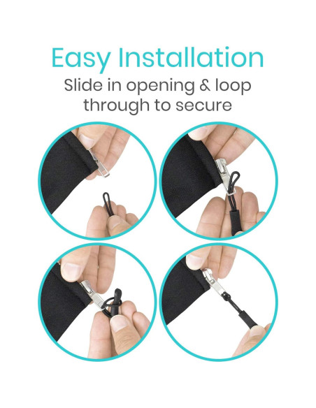 Tiradores de Cremallera Vive - Paquete de 10 Piezas Negros