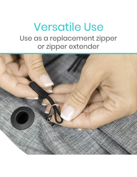 Tiradores de Cremallera Vive - Paquete de 10 Piezas Negros