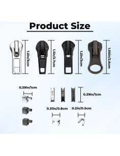 Kit de Reparación de Cremalleras 39 Piezas Nogeqi - Reemplazo Rápido 2