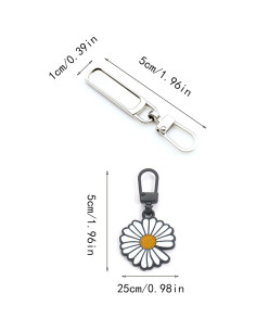 20 Tiradores de Cremallera Metálicos HZ Yihai 5cm Universal 2