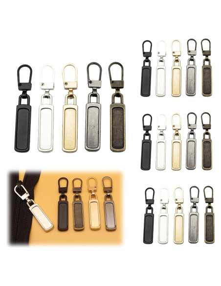 20 Tiradores de Cremallera Universal CUNSWEN 5 Colores