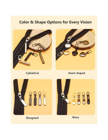 20 Tiradores de Cremallera Universal CUNSWEN 5 Colores