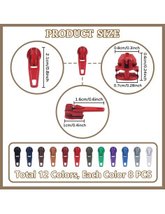 Kit de Reparación de Cremalleras DOITEM 96 Piezas 3mm 2