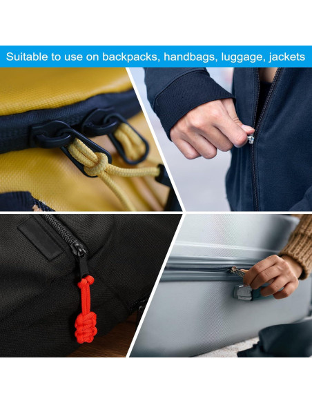 Tiradores de Cremallera PATIKIL 6 Piezas Nylon Rosa