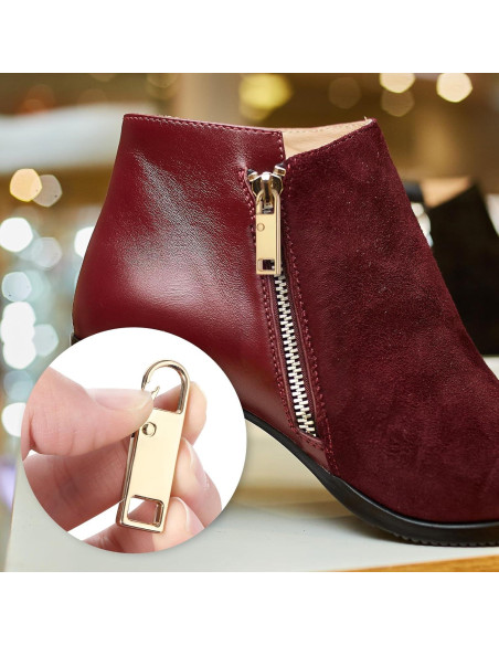 8 Tiradores de Cremallera Dorados de Metal InnoHHustle 3.5cm