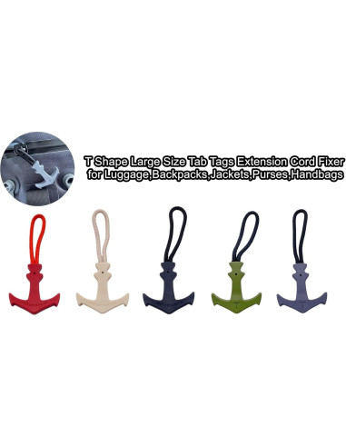 Tiradores de Cremallera LDCRE de Nylon Antideslizante - 5 Colores