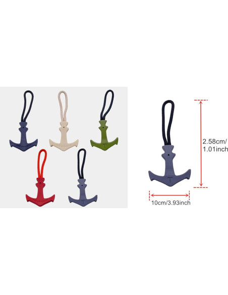 Tiradores de Cremallera LDCRE de Nylon Antideslizante - 5 Colores