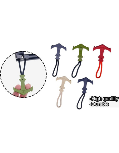 Tiradores de Cremallera LDCRE de Nylon Antideslizante - 5 Colores