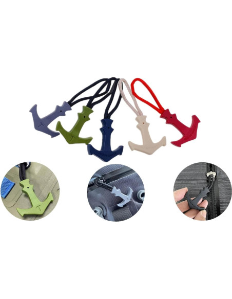 Tiradores de Cremallera LDCRE de Nylon Antideslizante - 5 Colores