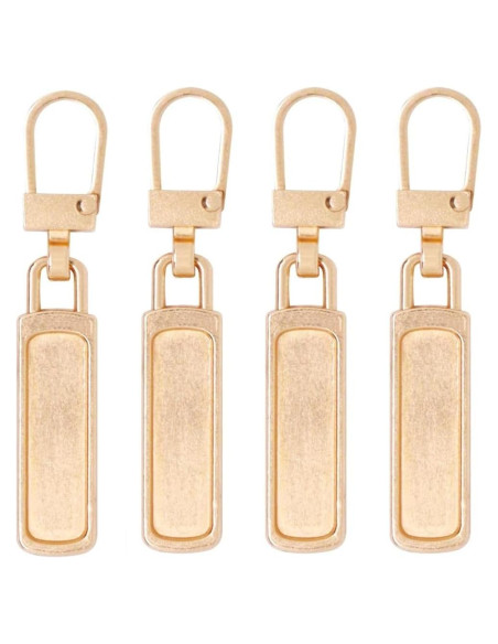 4 Tiradores de Cremallera Dorados Desmontables Qintreesify