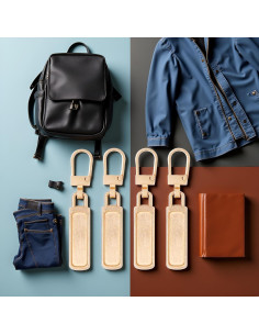 4 Tiradores de Cremallera Dorados Desmontables Qintreesify 2