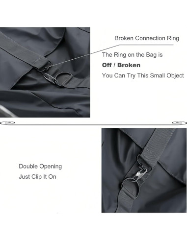 12 Clips de Carabineros Antirrobo Rabihike para Cremalleras