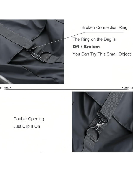 12 Clips de Carabineros Antirrobo Rabihike para Cremalleras