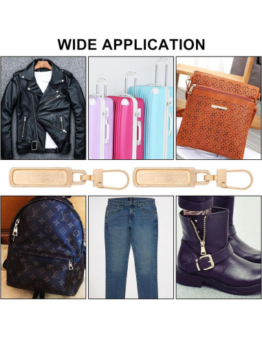 4 Tiradores de Cremallera Dorados Desmontables Qintreesify