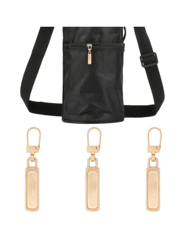 4 Tiradores de Cremallera Dorados Desmontables Qintreesify