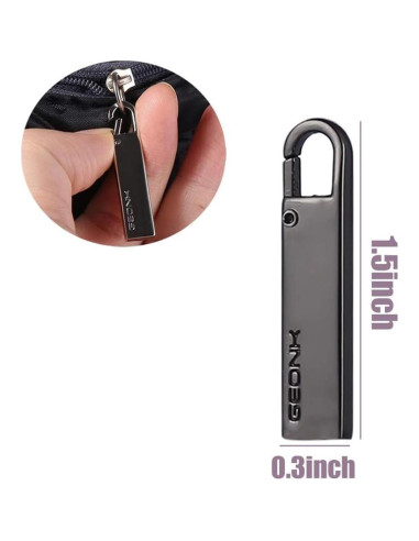 Extensor de Tirador de Cremallera Metal Vazkequ Dorado Set de 4