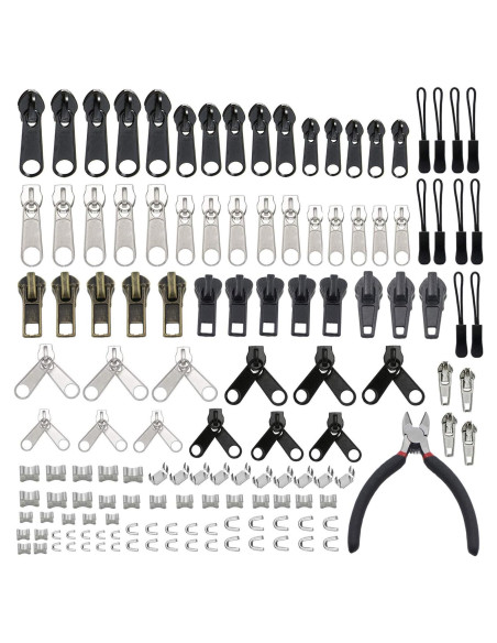 Kit de Reparación de Cremalleras 143 Piezas YaHoGa con Alicates