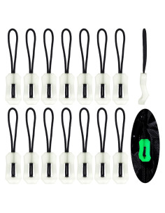 Tiradores de Cremallera Luminiscente HINZIC 16pcs Verde