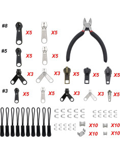Kit de Reparación de Cremalleras 143 Piezas YaHoGa con Alicates 2