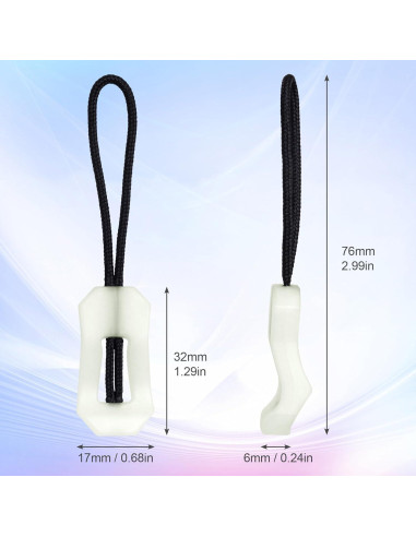 Tiradores de Cremallera Luminiscente HINZIC 16pcs Verde