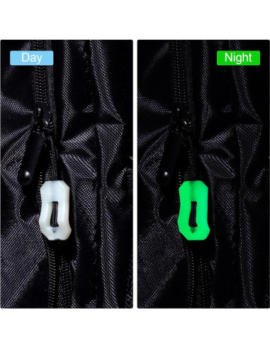 Tiradores de Cremallera Luminiscente HINZIC 16pcs Verde