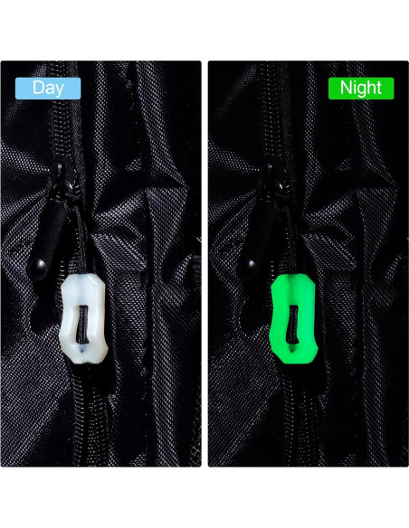 Tiradores de Cremallera Luminiscente HINZIC 16pcs Verde