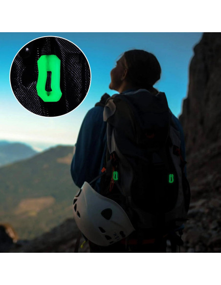 Tiradores de Cremallera Luminiscente HINZIC 16pcs Verde