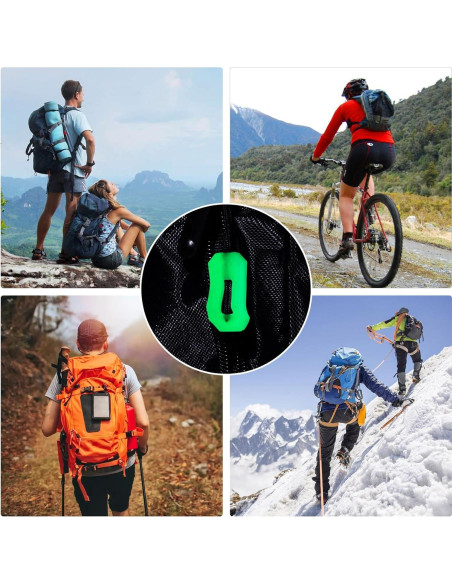 Tiradores de Cremallera Luminiscente HINZIC 16pcs Verde