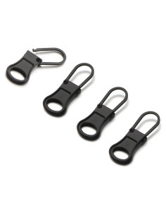 Tirador de Cremallera Desmontable Mizeer 4pcs Negro para Ropa