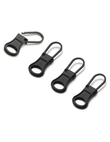 Tirador de Cremallera Desmontable Mizeer 4pcs Negro para Ropa