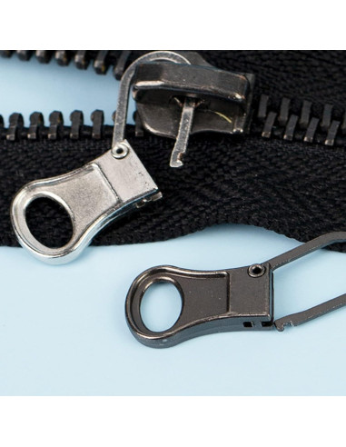 Tirador de Cremallera Desmontable Mizeer 4pcs Negro para Ropa