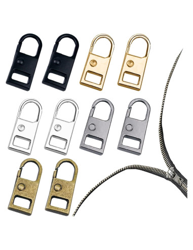 10 Piezas Reemplazo Tiradores de Cremallera LAPOHI Multicolor