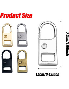 10 Piezas Reemplazo Tiradores de Cremallera LAPOHI Multicolor 2