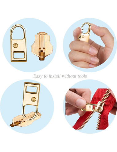 10 Piezas Reemplazo Tiradores de Cremallera LAPOHI Multicolor