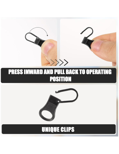 5 Tiradores de Cremallera Desmontables NQEUEPN Metal Gris