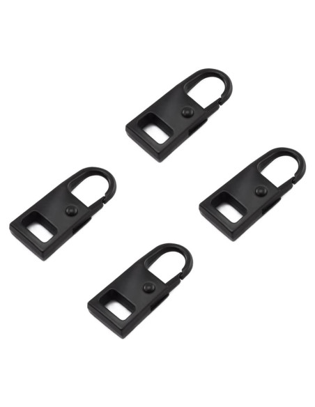 Tiradores de Cremallera de Repuesto Aifeier, Paquete de 4, Negro