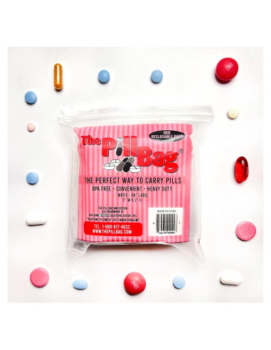 100 Bolsas Reutilizables ThePillBag para Pastillas y Viajes